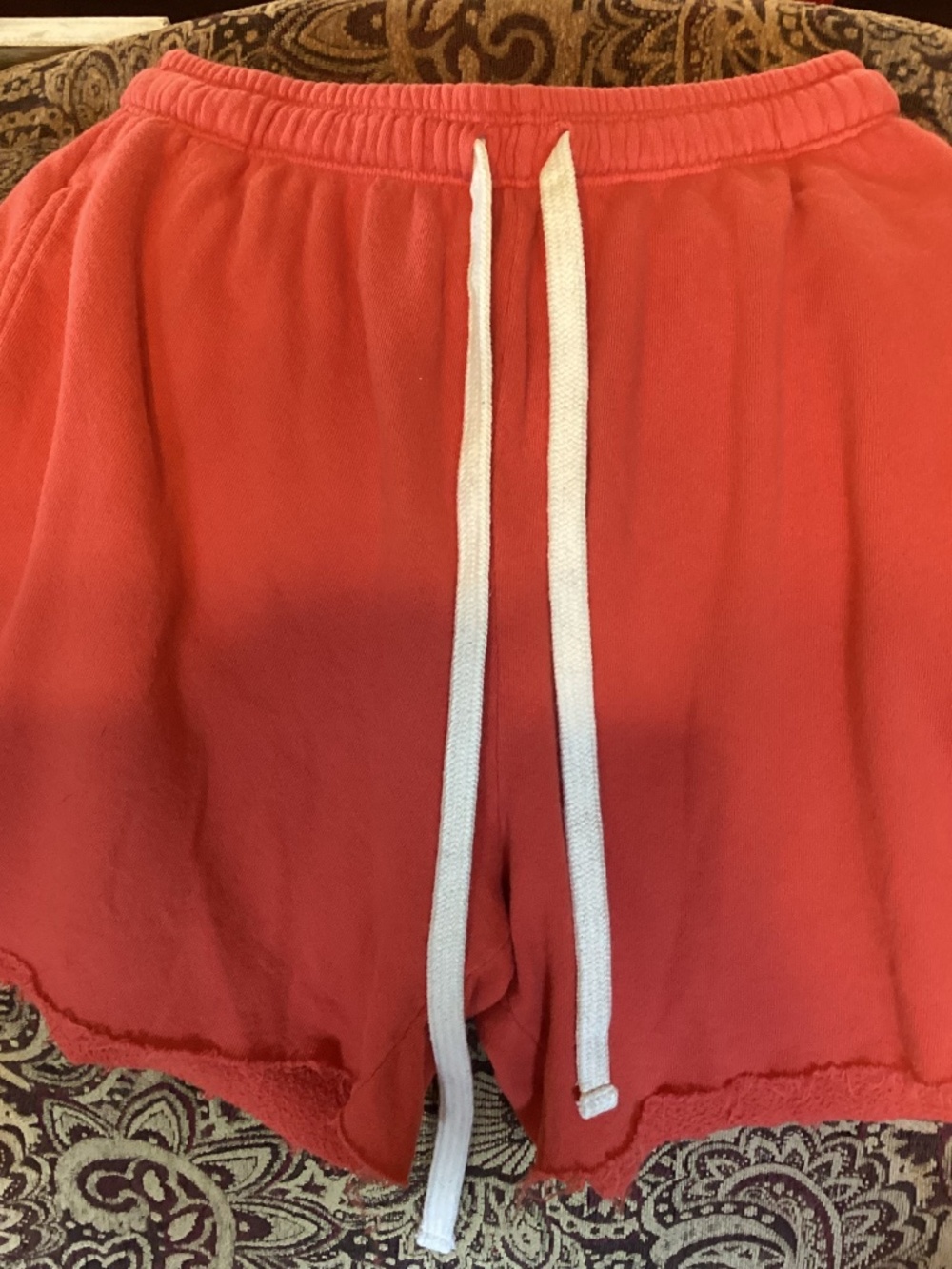 NWOT PEOPLE OF LEISURE  RAW HEM ORANGE COTTON SMALL SHORTS